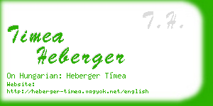 timea heberger business card